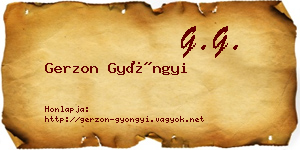 Gerzon Gyöngyi névjegykártya