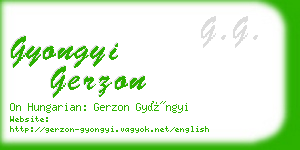 gyongyi gerzon business card